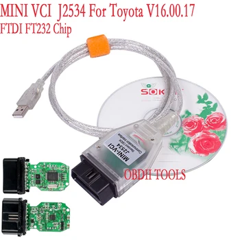 2021 MINI VCI V16.00 часа.017 За Toyota TIS Techstream FTDI Автоматичен Скенер OBD OBD2 Авто Диагностичен Кабел