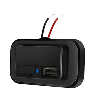 Универсално Двойно USB Зарядно Устройство 12-24 В 4.8 A захранващ Адаптер Изход Бързо Зареждане С Капак Прахоустойчив За Автомобили Автобус RV Лодка