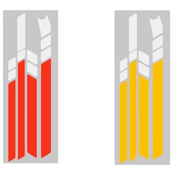 2 Бр. Водоустойчив Светлоотразителни стикери от PVC за Ninebot MAX G30 Kickscooter Сгъваеми Етикети, бяло и червено и бяло-жълто
