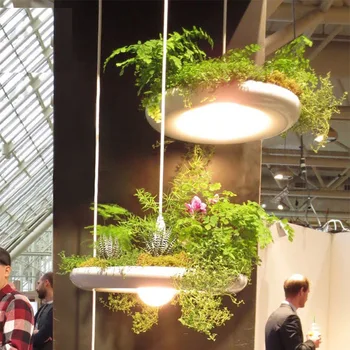 Дизайнерска лампа алуминиева художествена лампа саксия небесен градина градинско растение в саксия ресторант и кафене Полилей