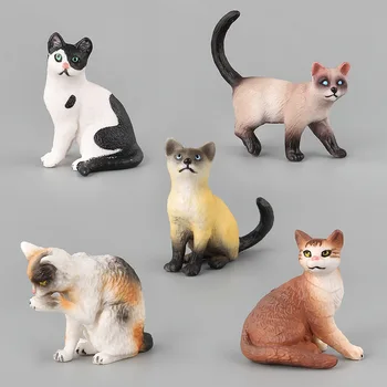 Мини-Модел на Домашен Любимец Миниатюрна Фигурка на Котка Моделиране на Животни САМ Подарък Декор Къща